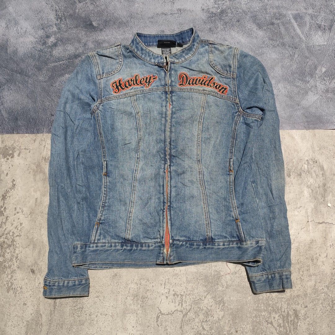 Jaket denim jeans motor Harley Davidson bekas second branded preloved