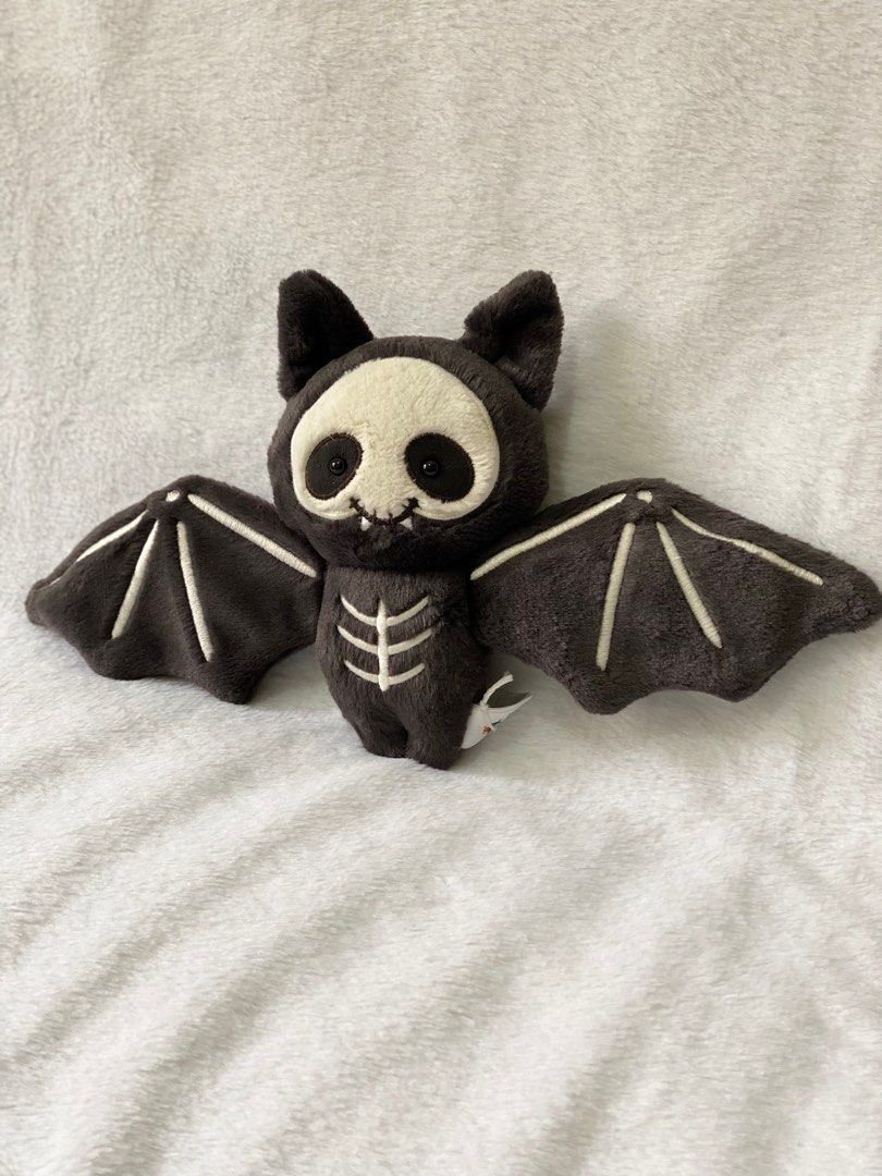 現貨] JELLYCAT Skelebat Jim 阿占骷髏骨蝙蝠, 玩具收藏品, 手辦及模型