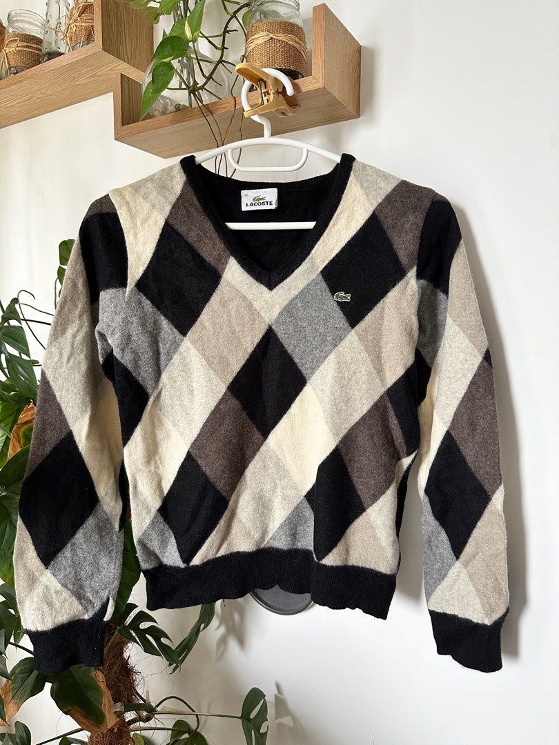 Lacoste long sleeve wool knit sweater shirt Women s Fashion Tops Longsleeves on Carousell