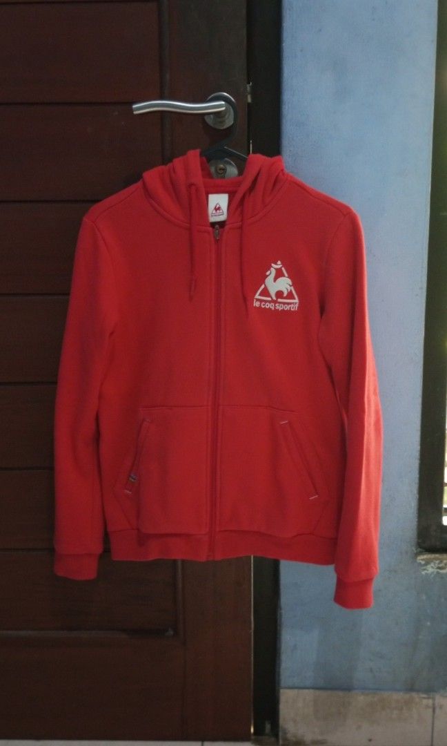 LE COQ SPORTIF Jaket Hoodie (1), Fesyen Pria, Pakaian Baju