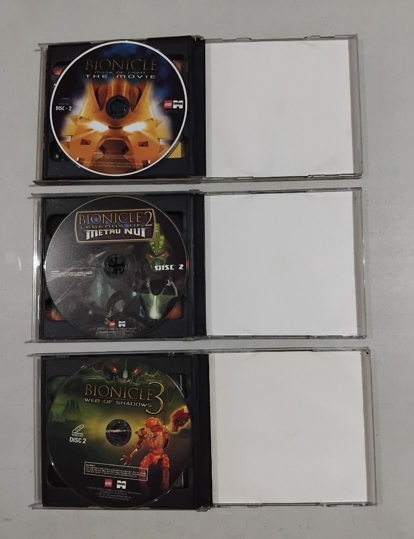 Lego Bionicle VCD (video cd) set - Mask of Light The Movie, Legends of ...
