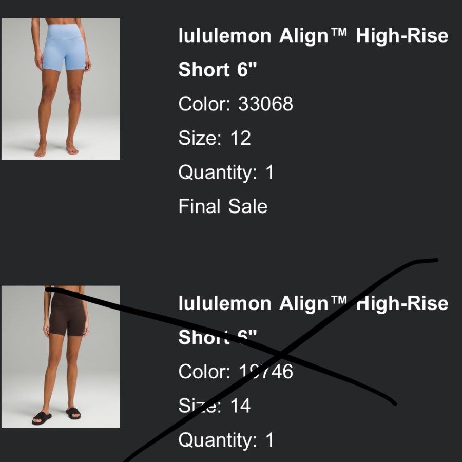 Lululemon align 6 inch shorts Women s Fashion Activewear on Carousell