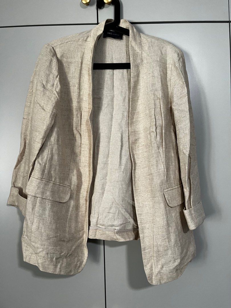 Marks and spencer linen blazer shop