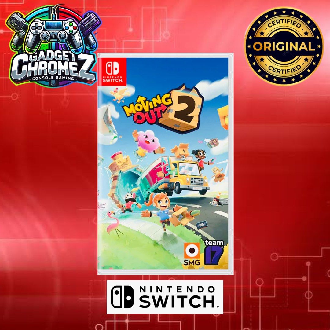 Moving Out 2 | Nintendo Switch Game | BRANDNEW (Category: Nintendo) located in San Jose del Monte. Submitted by gadget_chromez (Listing ID 1260035935, Image 1). Description: MOVING OUT 2 BRANDNEW / SEALED Physical Cart. Safely packed with 2 layers of thick bubble wrap for maximum protection upon shipping out..
