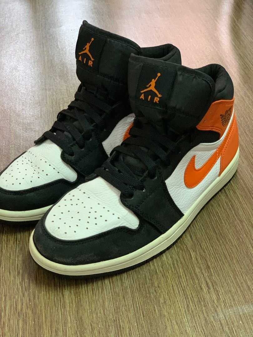 NIKE AIR JORDAN 1 MID BLACK STARFISH 7uk 26cm Men s Fashion Footwear Sneakers on Carousell