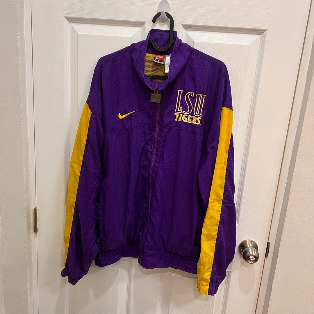 Nike x LSU Tigers Purple Windbreaker Men s Fashion Coats Jackets and Outerwear on Carousell