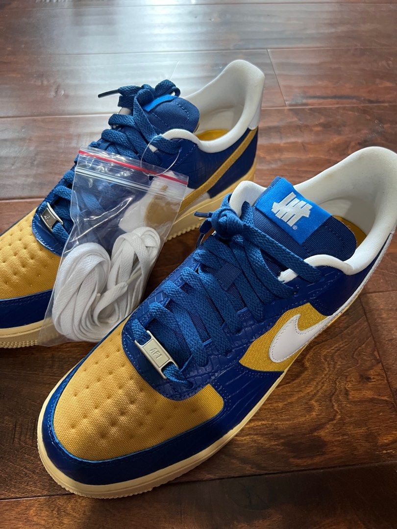 Nike X Undefeated Air Force 1 Low Blue Crocs UK7 US8 Men s Fashion Footwear Sneakers on Carousell