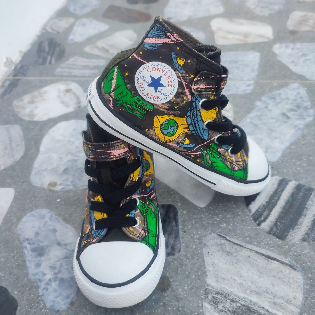 Preowned Converse Kids Chuck Taylor All Star Interstellar Dino HighCut Shoes Babies Kids Babies Kids Fashion on Carousell