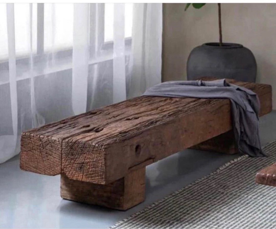 Rustic wooden bench (Category: Outdoor Furniture) located in Pasig City. Submitted by casambhomedecors (Listing ID 1321161221, Image 1). Description: .