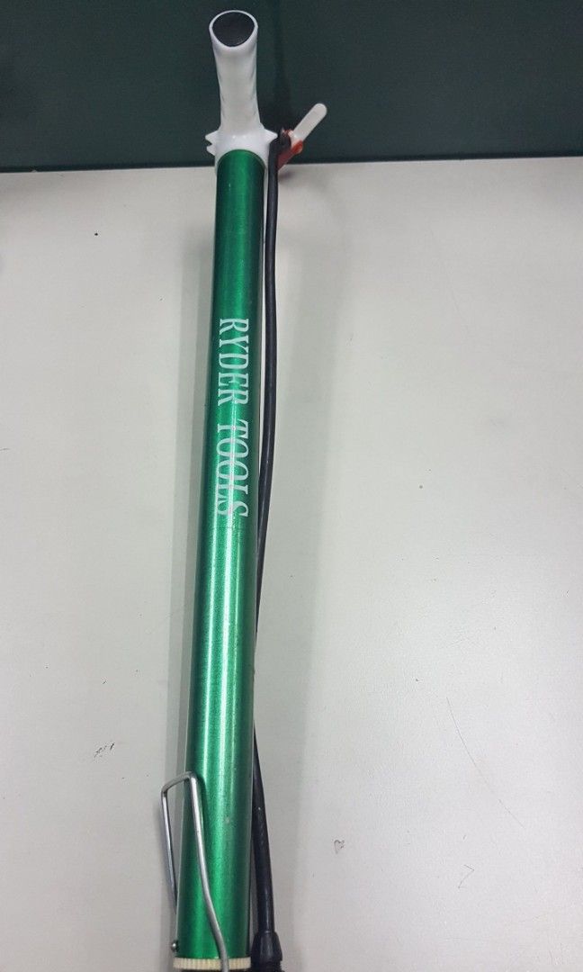 RYDER TOOLS Bicycle Air Pump (Category: Bicycles) located in Quezon City. Submitted by whizdepot (Listing ID 1321174294, Image 1). Description: Hand Air Pump Steel tube body Light weight and easy to use Perfect for motorcycle and bicycle tires Pressure tank for stronger pressure recommended for motor bikes and larger bikes.