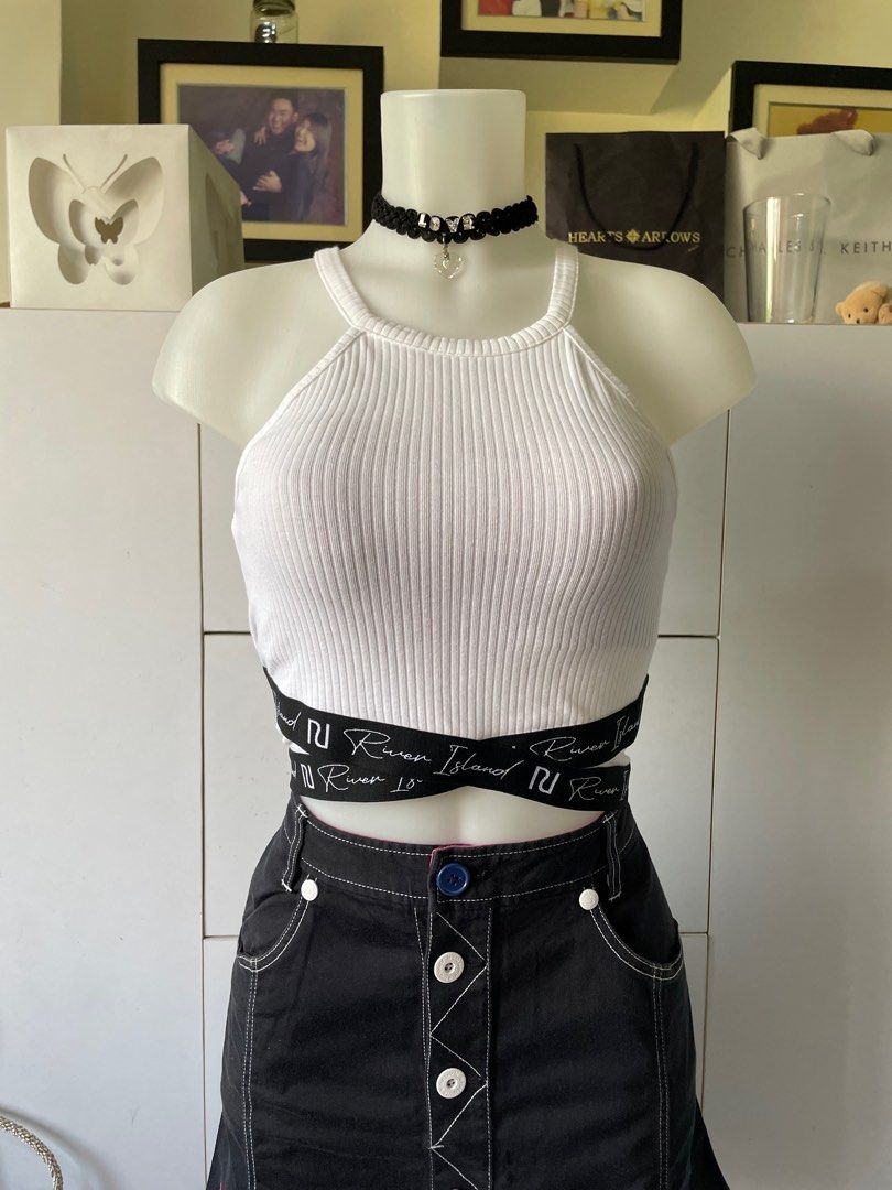 Crop top and skirt set river island hot sale