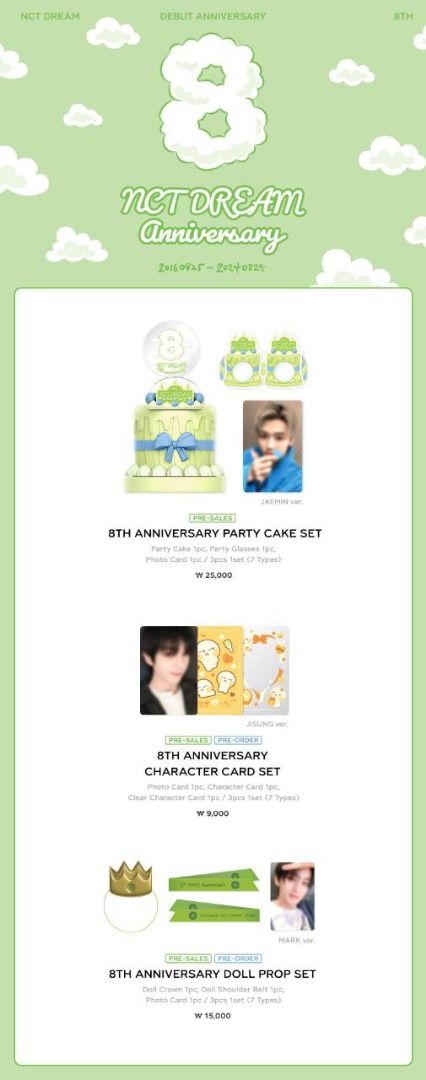 SG PO/GO] NCT DREAM 8TH ANNIVERSARY MD RING PHOTOCARD