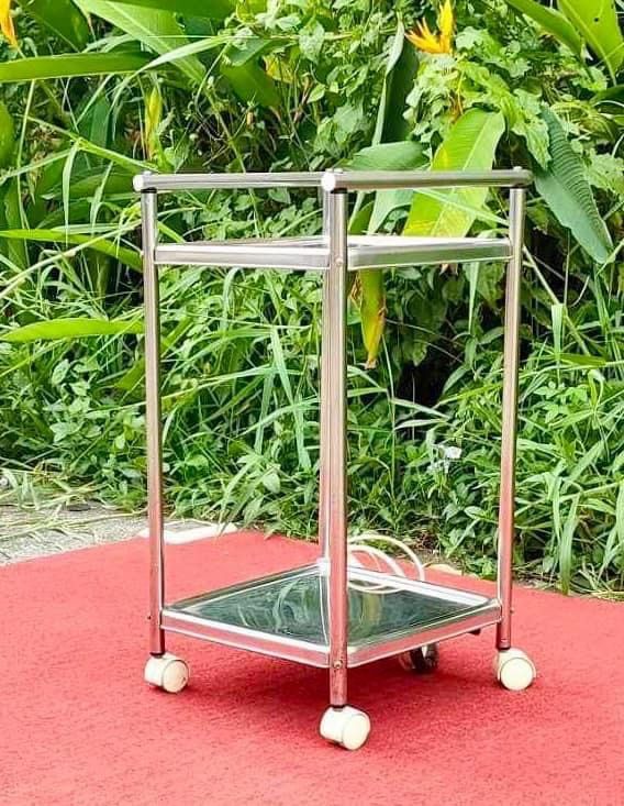 Stainless Kitchen Rack (Category: Shelves, Cabinets & Racks) located in Quezon City. Submitted by matetdevis13 (Listing ID 1321254039, Image 3). Description: Stainless Kitchen Rack 13”L x 15”W x 25”H Php 2,200 Metal 2 power outlets In good condition.