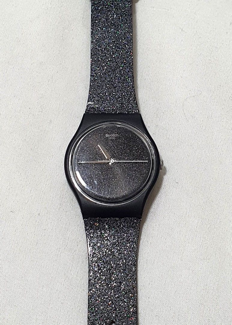 Black sparkle watch discount