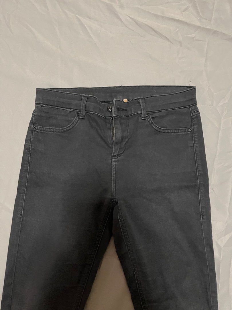 Topshop leigh jeans black discount