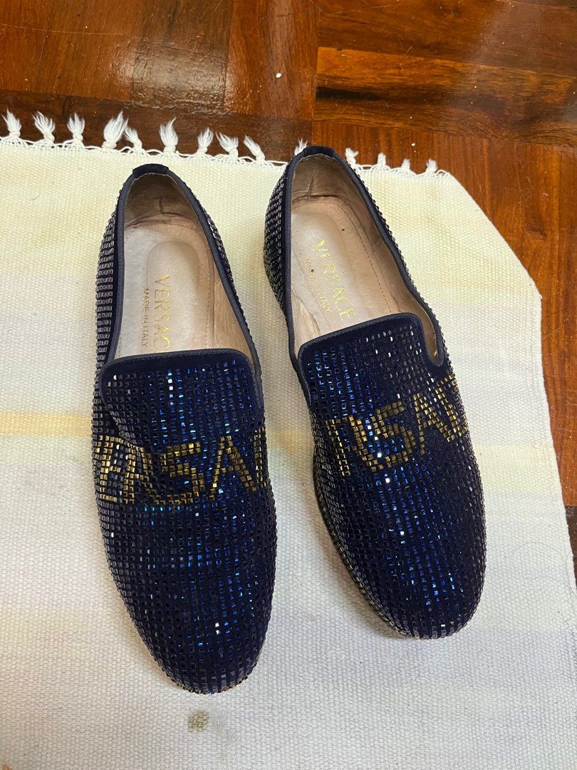 Versace Shoes Versace Luxury Glitters Shoes Versace Men Shoes EU45 UK11 US12 Men s Fashion Footwear Dress Shoes on Carousell