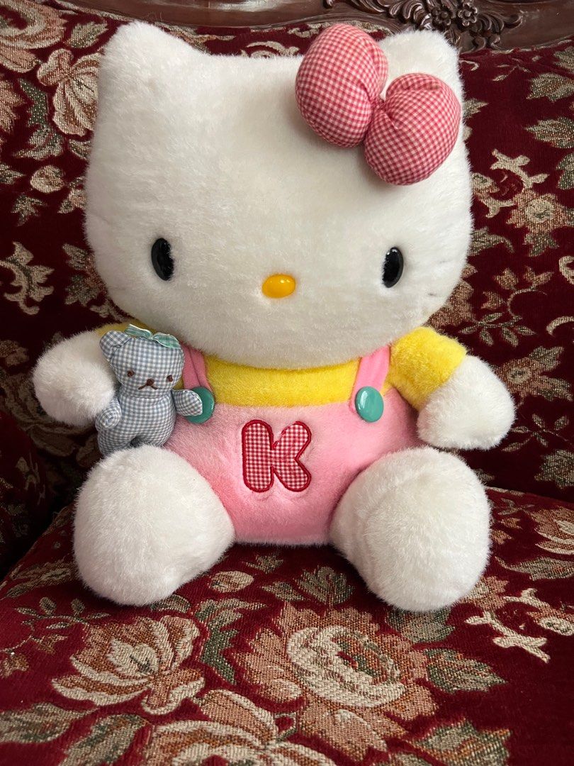 Vintage Hello Kitty large plush with bear Hobbies Toys Toys Games on Carousell