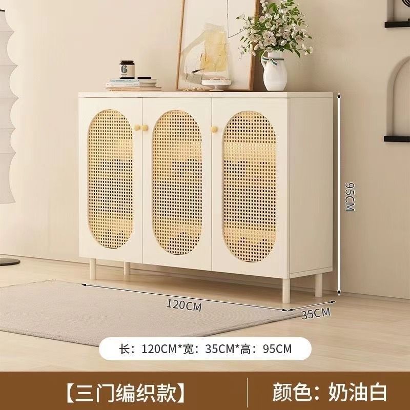120/140cm Shoe Cabinet White/Black Shoe Ark (Free Install