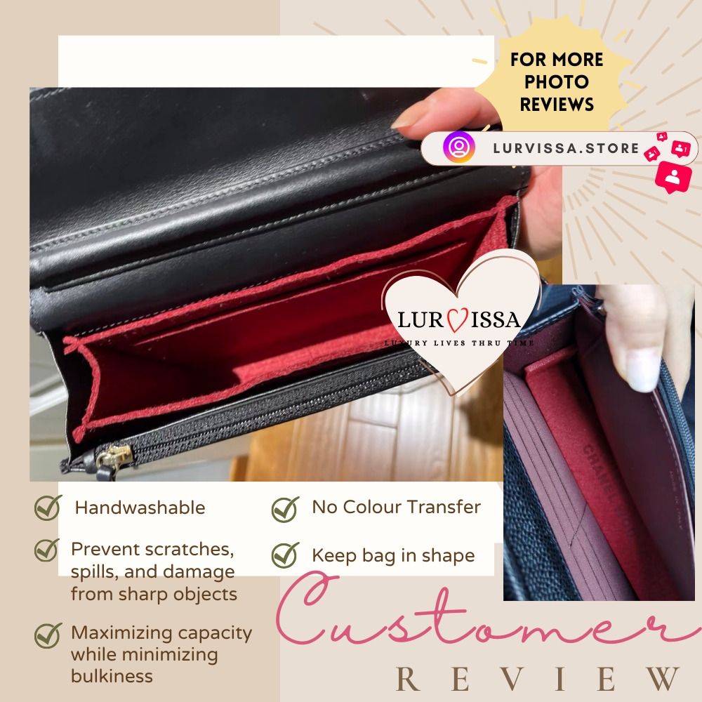 Chanel Wallet On Chain Bag Insert Organizer Felt Bag In Bag Care Customized Organiser Prevent Lining Stain Women s Fashion Bags Wallets Purses Pouches on Carousell