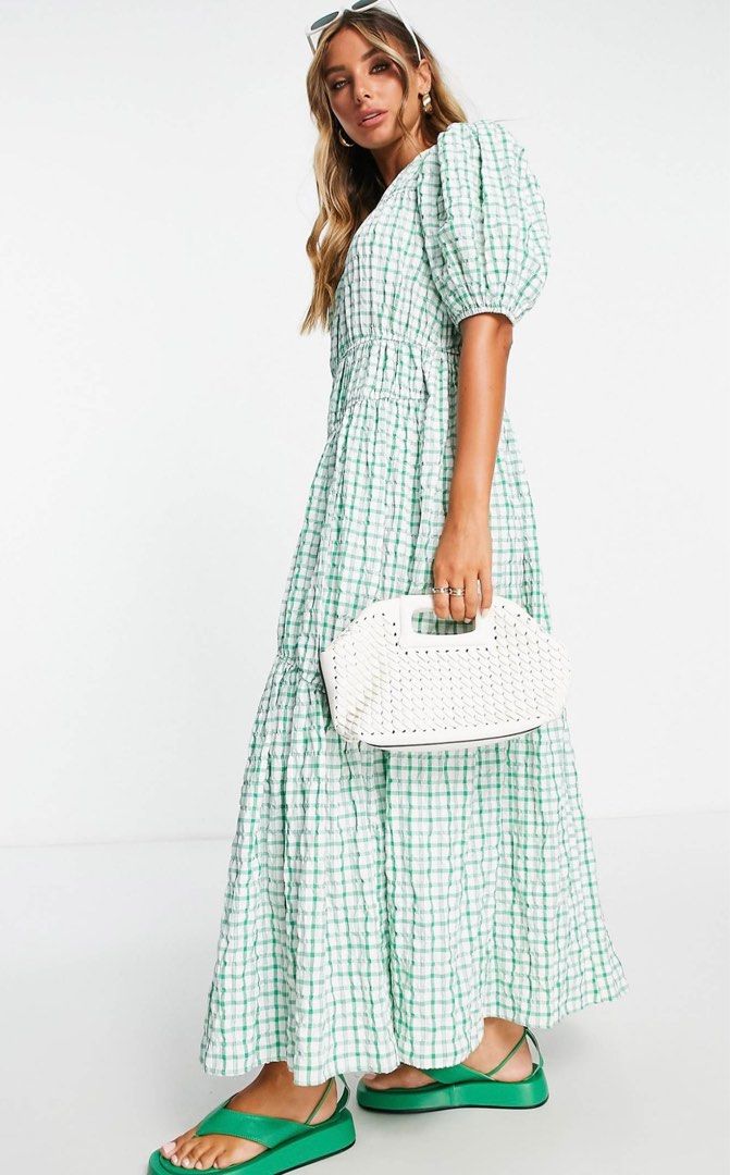 ASOS Midi Dress (green picnic check gingham), Women's Fashion, Dresses & Sets, Dresses on Carousell ASOS Midi Dress (green picnic check gingham), Women's Fashion, Dresses & Sets, Dresses on Carousell