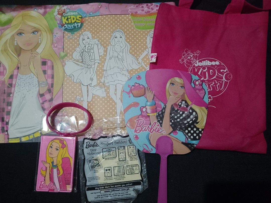 BARBIE Jollibee Set (Category: Kids Toys) located in Davao. Submitted by jeffsantos (Listing ID 1321314636, Image 1). Description: Jollibee Kids party loot bag For take all 250 only.