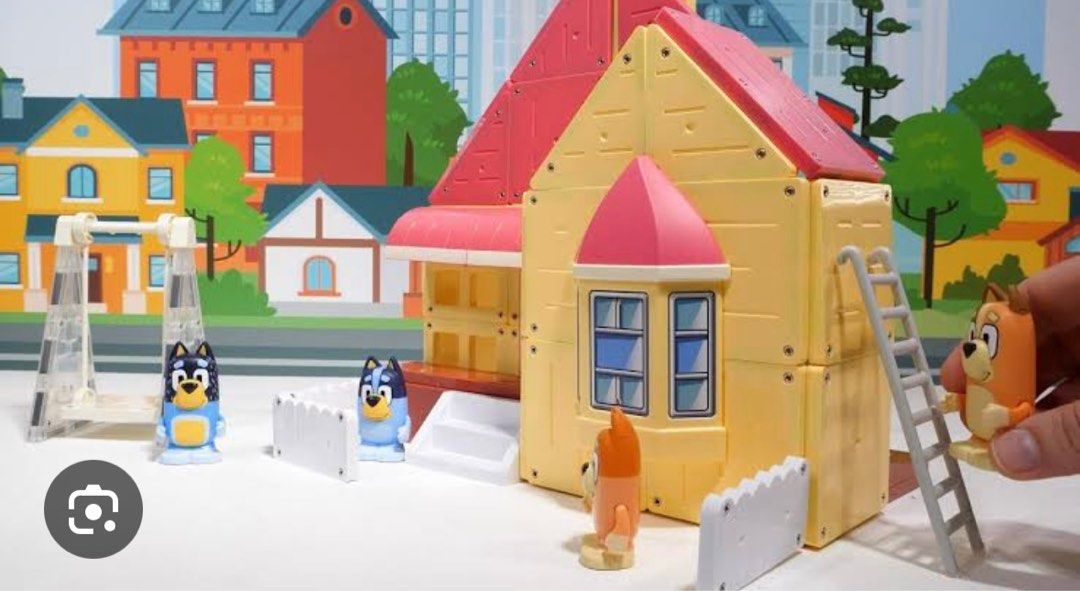Bluey Heeler Home and 4WD Vehicle Magnetic Tiles Construction Building ...