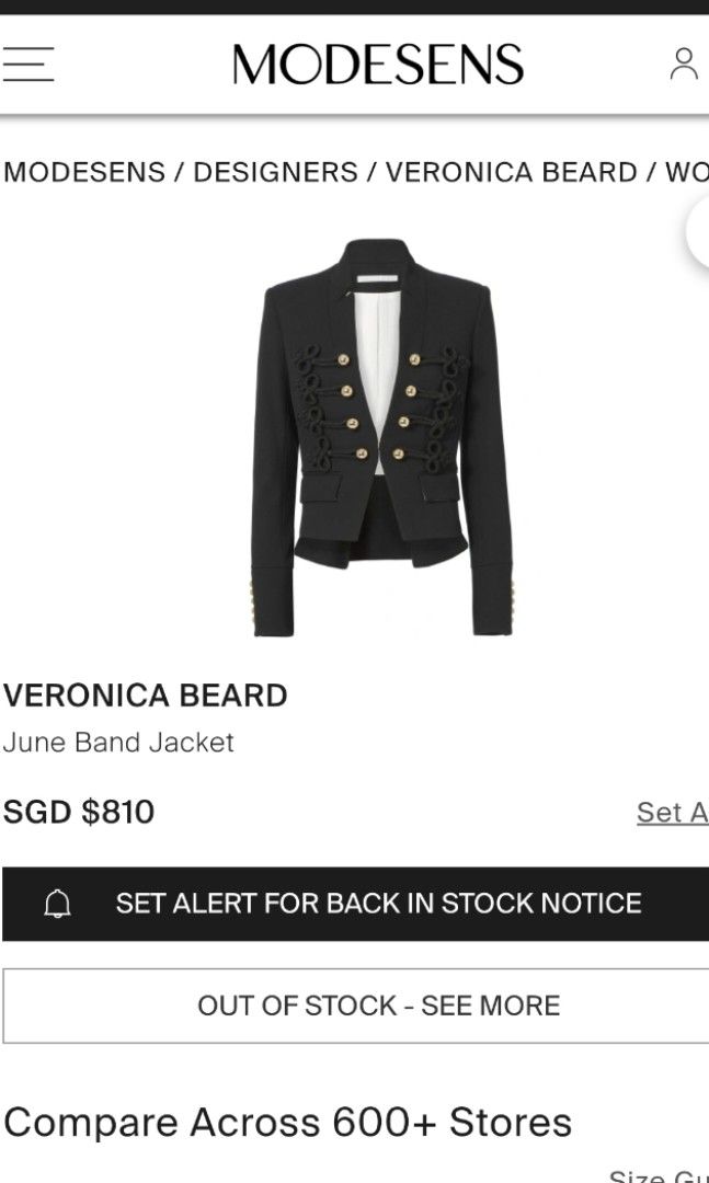 Veronica beard june band jacket cheap