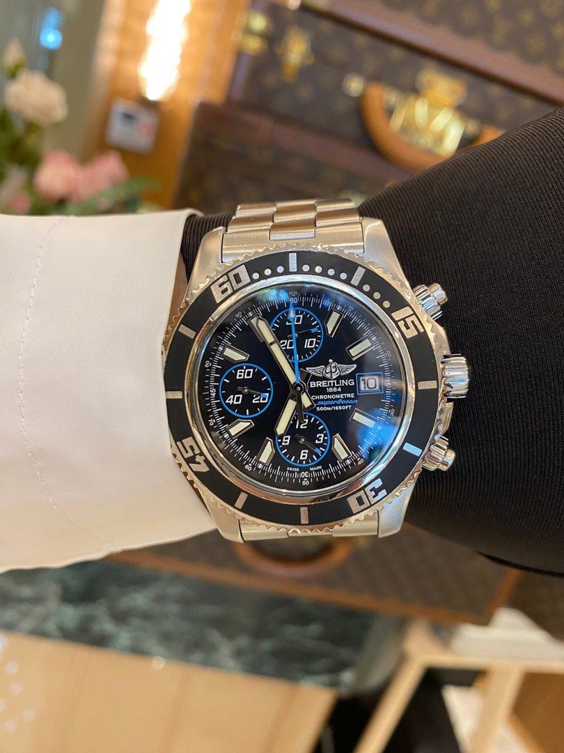 Breitling superocean chronograph blue sales