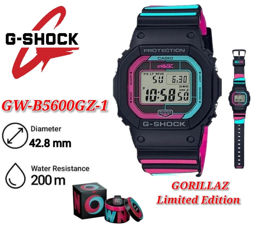 Casio G Shock x Gorillaz Now Collaboration Limited Edition 2019 GW B5600GZ 1D