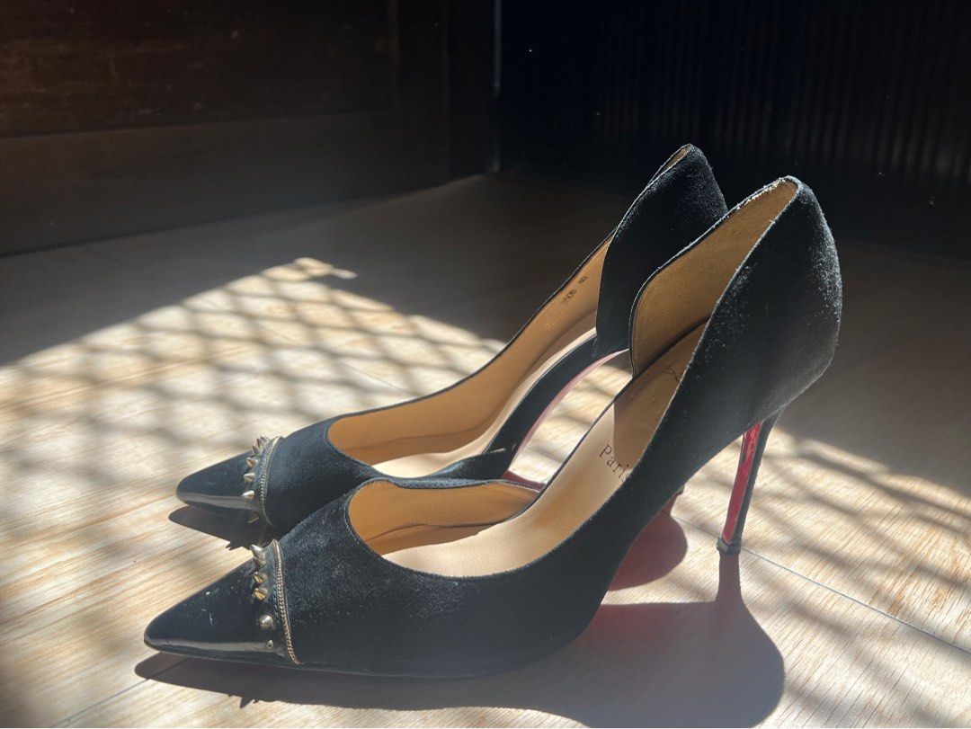 Christian Louboutin Black Heels (Category: Heels) located in Tarlac. Submitted by nixyyy (Listing ID 1321464497, Image 2). Description: Christian Louboutin ♡︎ Black Heels ♡︎ Size 40 ♡︎ No box ♡︎Photos are not edited ❕Please manage your expectations since this is a preloved item❕ 📍Tarlac City.