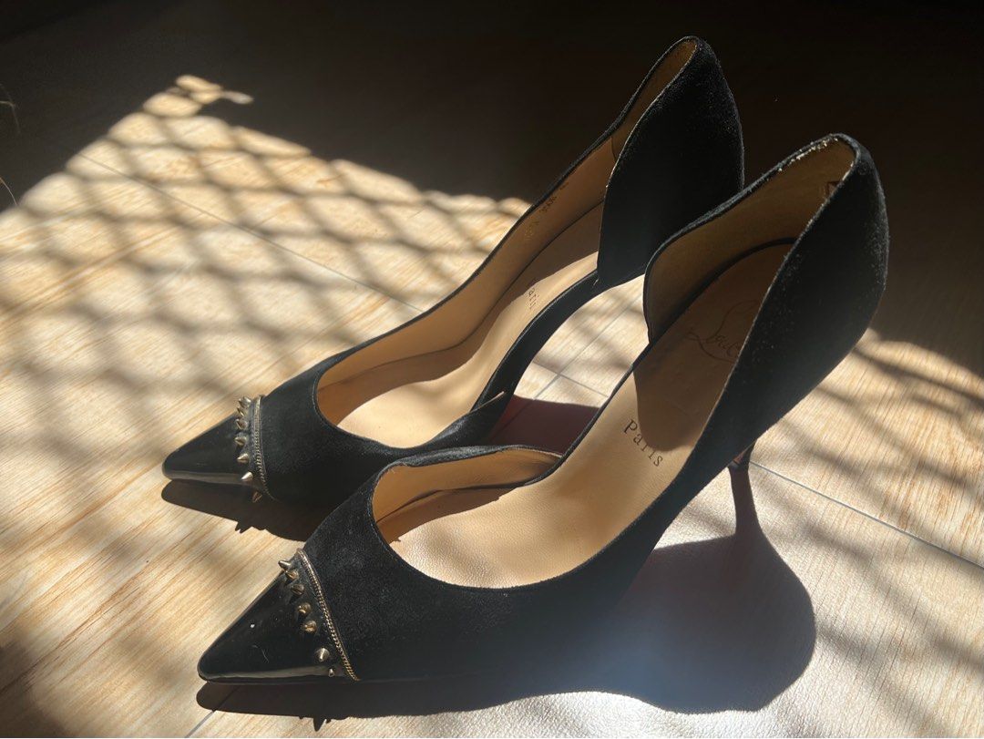 Christian Louboutin Black Heels (Category: Heels) located in Tarlac. Submitted by nixyyy (Listing ID 1321464497, Image 1). Description: Christian Louboutin ♡︎ Black Heels ♡︎ Size 40 ♡︎ No box ♡︎Photos are not edited ❕Please manage your expectations since this is a preloved item❕ 📍Tarlac City.