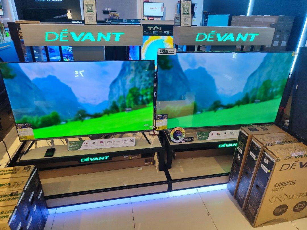 📍DEVANT UHD 4K QUANTUM SMART TV BRAND NEW (Category: TV) located in Makati City. Submitted by jayann. (Listing ID 1321338788, Image 1). Description: 📍DEVANT UHD 4K QUANTUM SMART TV BRAND NEW 🚩SMART WEB OS 32STW101 32" 9,600 43STW101 43" 13,700 FREE BT SPEAKER 🚩UHD/4K SMART DIGITAL TV W/ HDR 43UHD205 43" 15,700 50UHD205 50" 17,600 55UHD205 55" 22,400 FREE SB-50 65UHD205 65 " 30,500 FREE SB-50 75UHD205 75" 46,000 🚩UHD 4K SMART WEB OS TV 55UHW2