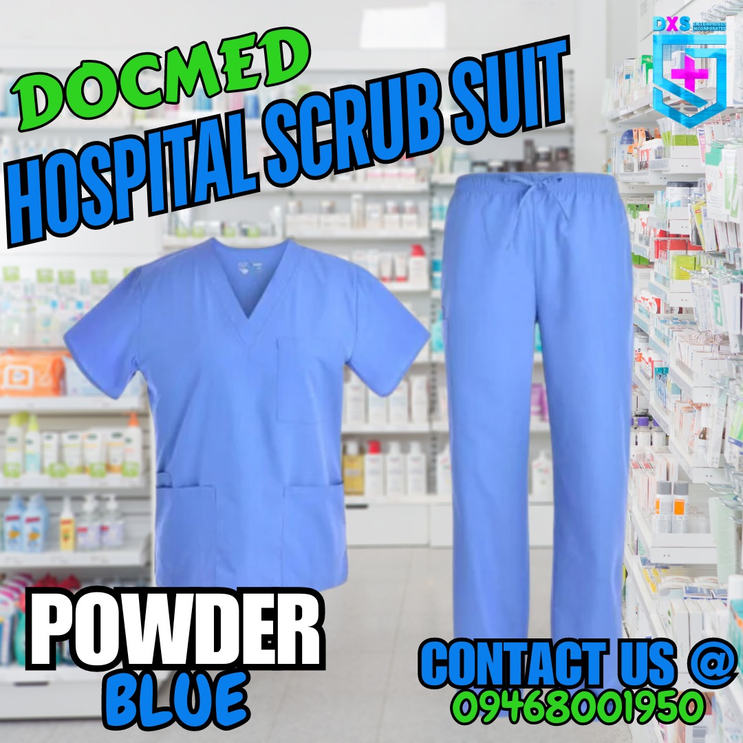DOCMED HOSPITAL SCRUBSUIT SET LOCALLY MADE, Health & Nutrition, Medical ...