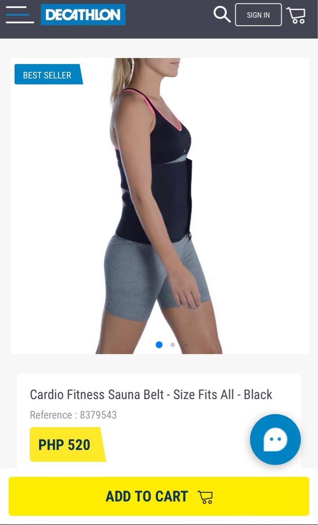 Domyos Cardio Fitness Sauna Belt in Black Sports Equipment Exercise Fitness Toning Stretching Accessories on Carousell