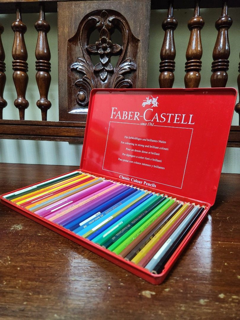 Faber-Castell Colored Pencil (Aluminum Casing) (Category: Stationery & School Supplies) located in Lucban. Submitted by larobakat (Listing ID 1321410745, Image 3). Description: Super New pa. Girl, Architecture Graduate old user, kaya very alaga, hindi masyado nagamit since nagshift agad into digital. 900+ orig price from National bookstore po. pm me :>.