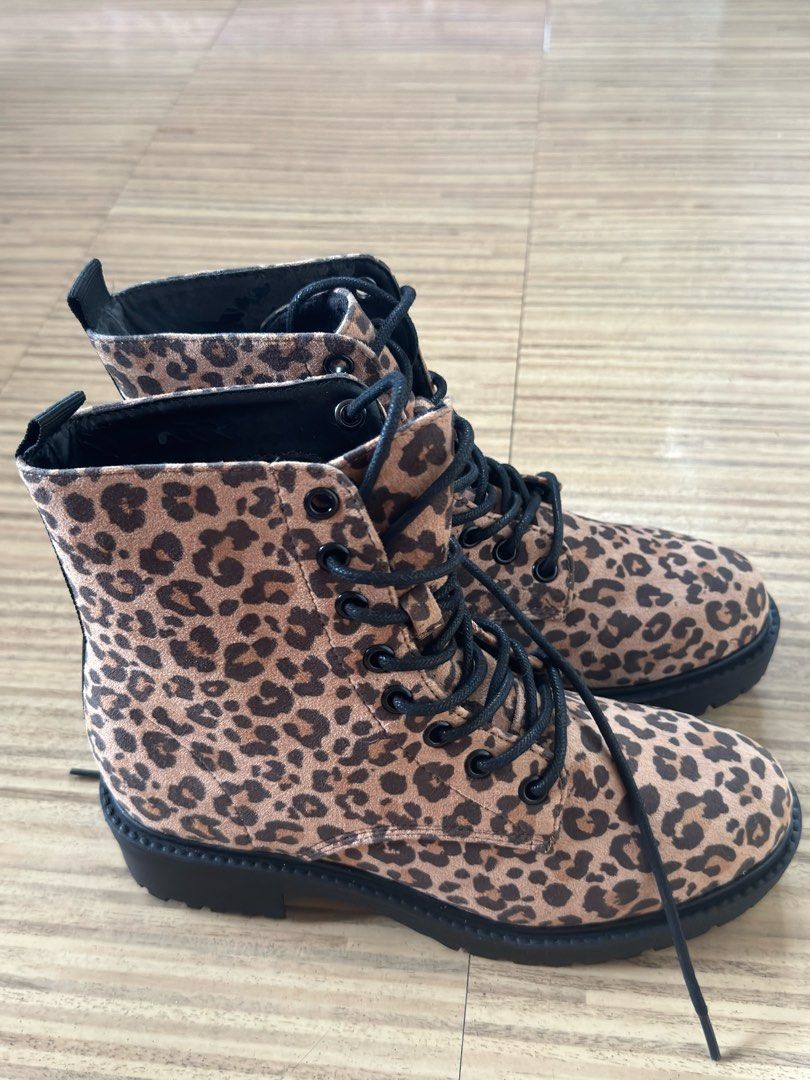 Forever 21 Animal Print Ankle Boots