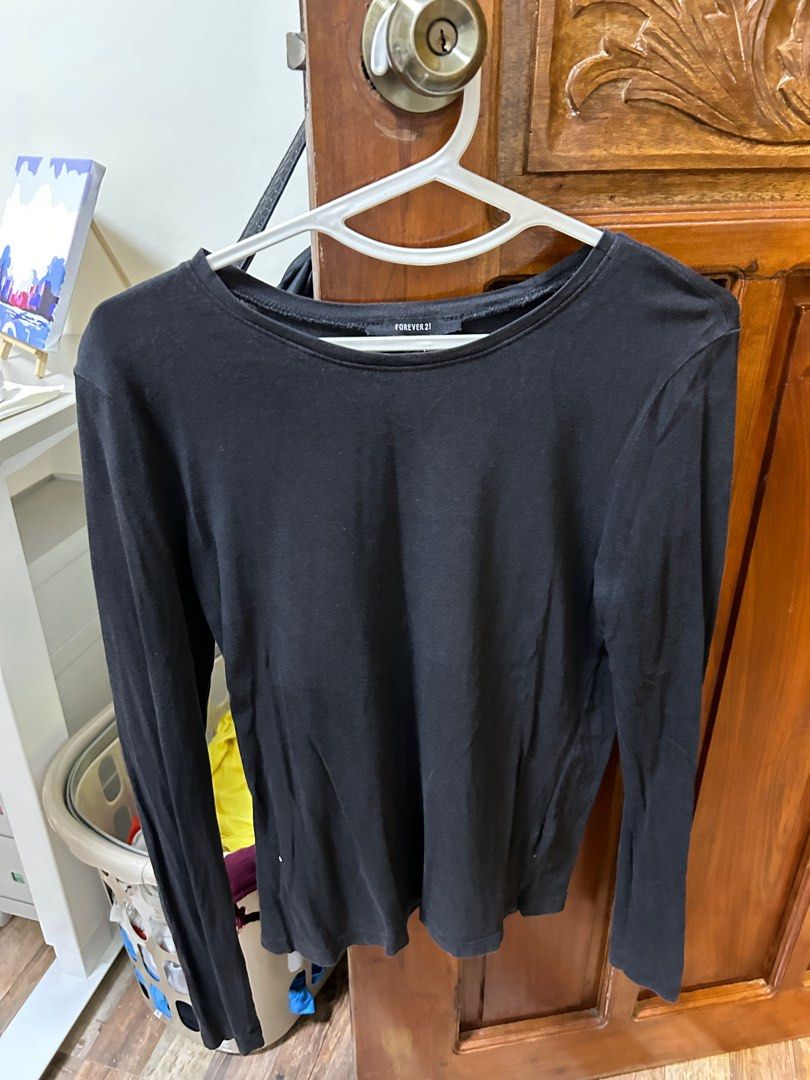 Forever 21 black long sleeve shirt store