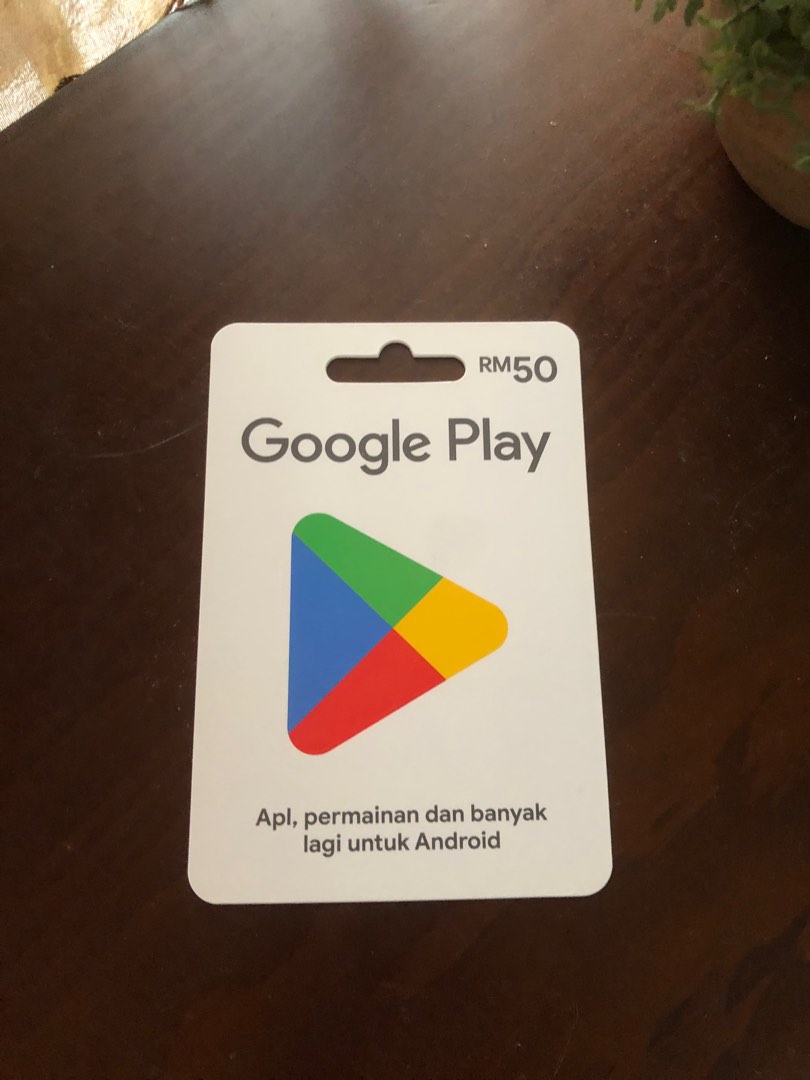 Google Play Gift Card RM50 for sell, Video Gaming, Gaming Accessories