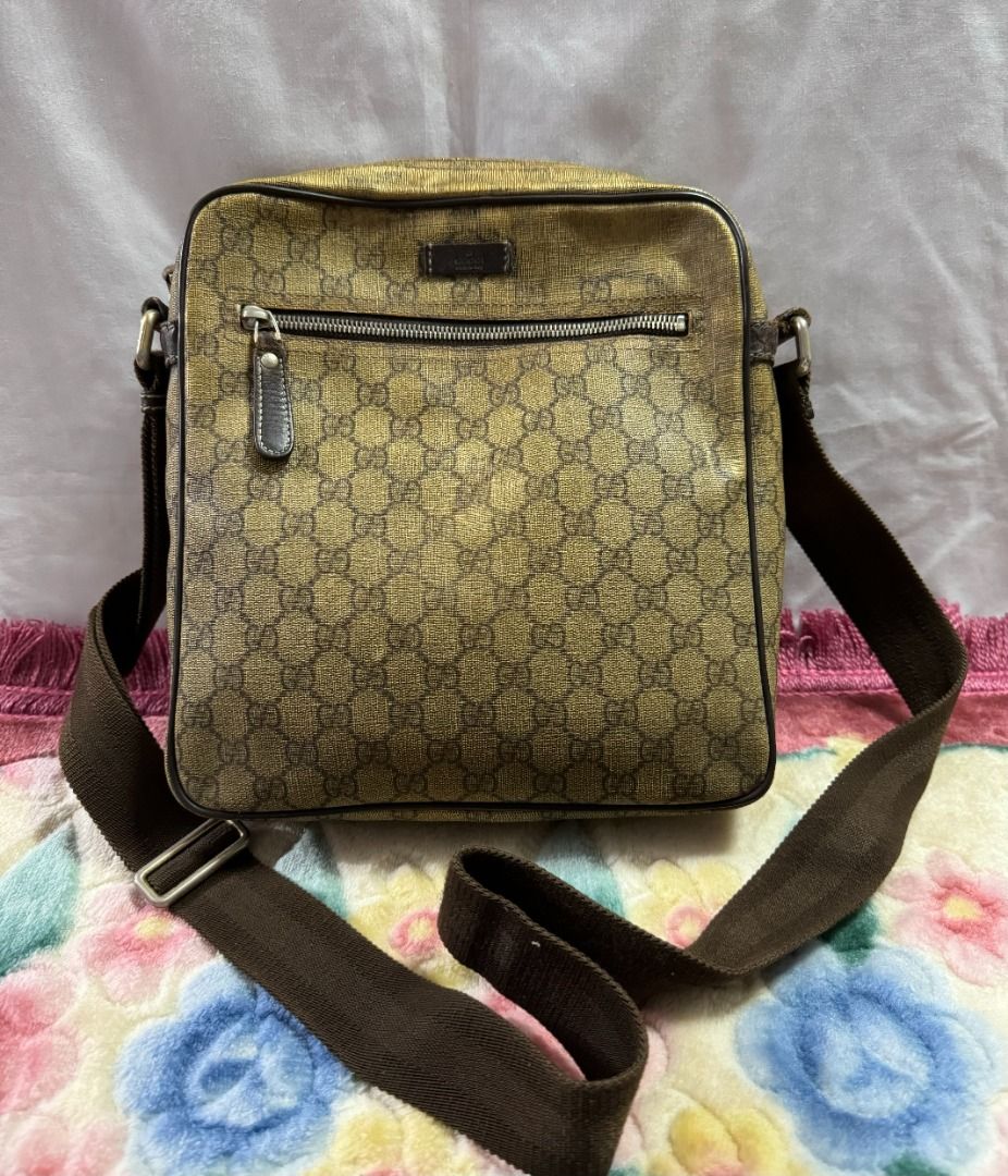 GUCCI GG Laminated Monogram Crossbody Project Bag