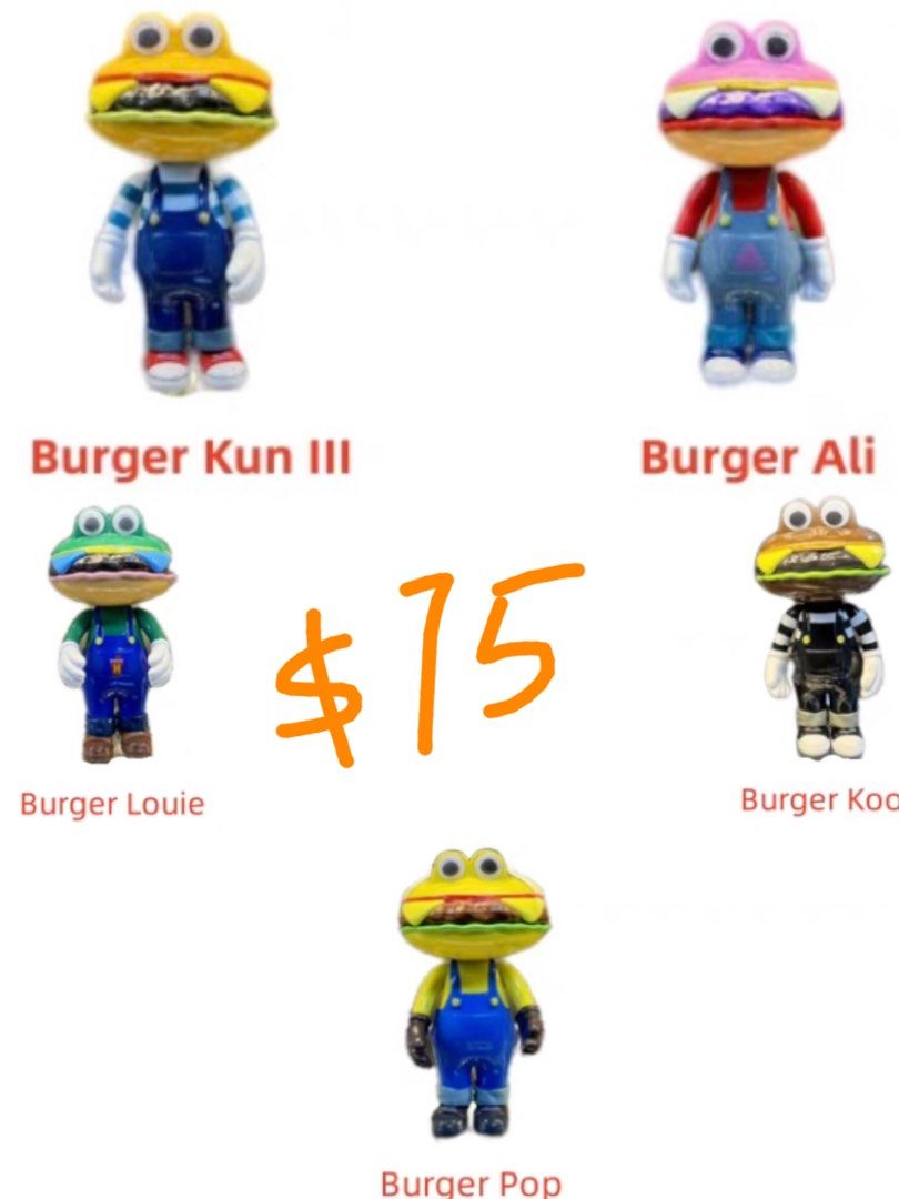 不同款不同價$75-99）Happi Class Burger Kun 漢堡君一代二代