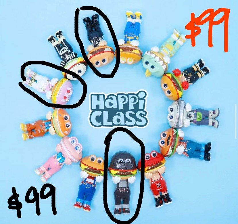 不同款不同價$75-99）Happi Class Burger Kun 漢堡君一代二代