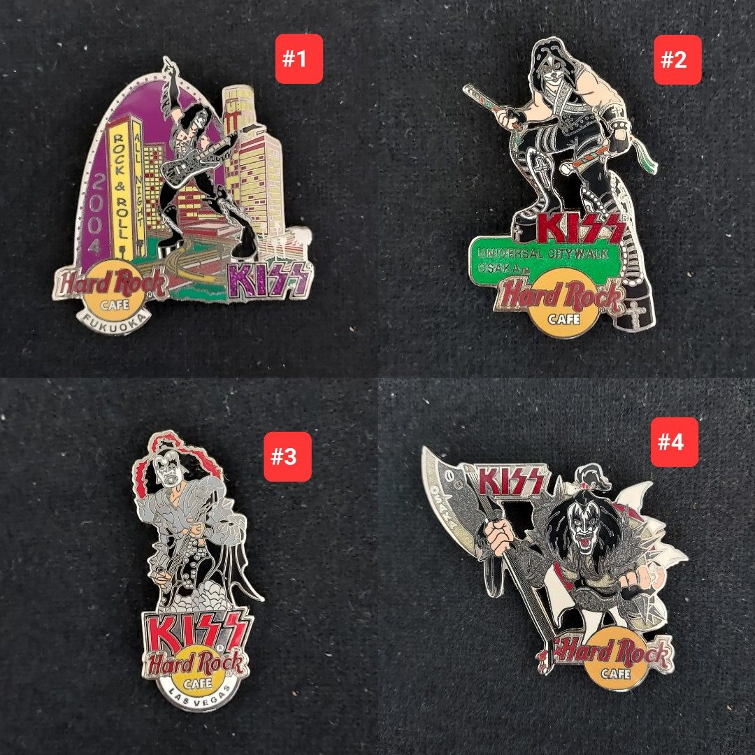 激レア！！KISS×Hard Rock cafe バッジ ハードロックカフェ ピンバッジ