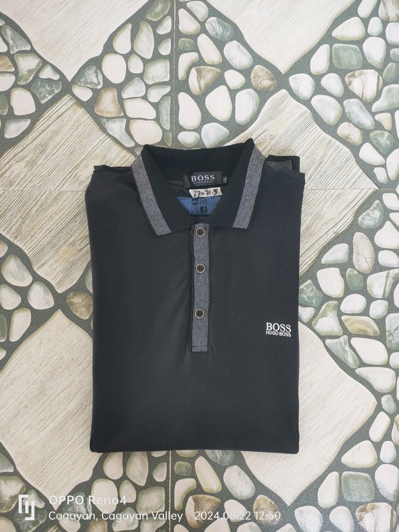 HUGO BOSS (Category: Activewear) located in Tuguegarao City. Submitted by sorianoalv71609 (Listing ID 1321381166, Image 2). Description: HUGO BOSS XL TO XXL 23 By 31.5 EXCELLENT TO NEW SANA COLOR RATE: 9.5/10 ISSUE : PINHOLE ( PARANG KAGAT NG LANGGAM.