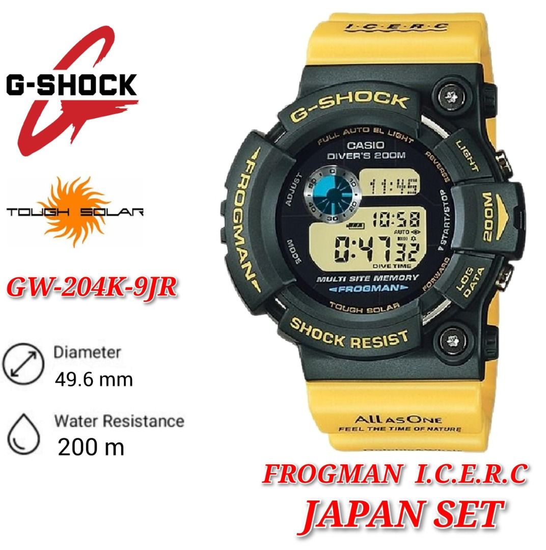 Japan set G Shock Frogman GW 204K 9JR All As One Dolphin Whale Limited Edition