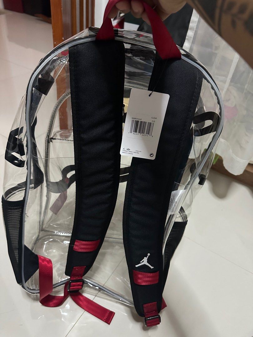 jordan see through backpack