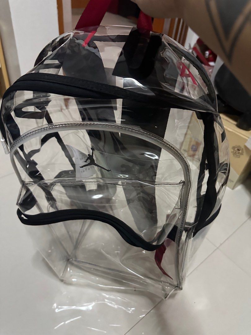 jordan see through backpack