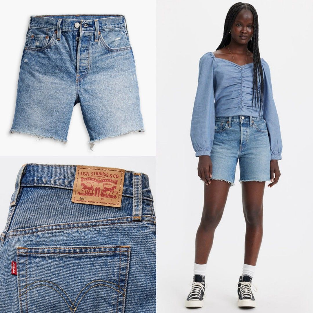 Levi s Women s 501 Mid Thigh Shorts Sure Time Flies Women s Fashion Bottoms Shorts on Carousell