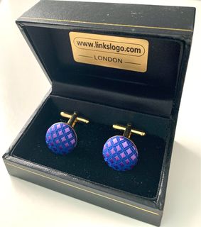 LINKSLOGO Cufflinks Blue & Lilac 袖扣64165158765442110