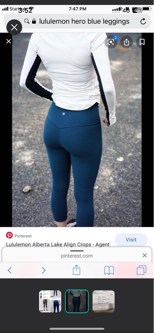 Lululemon blue crop leggings hot sale