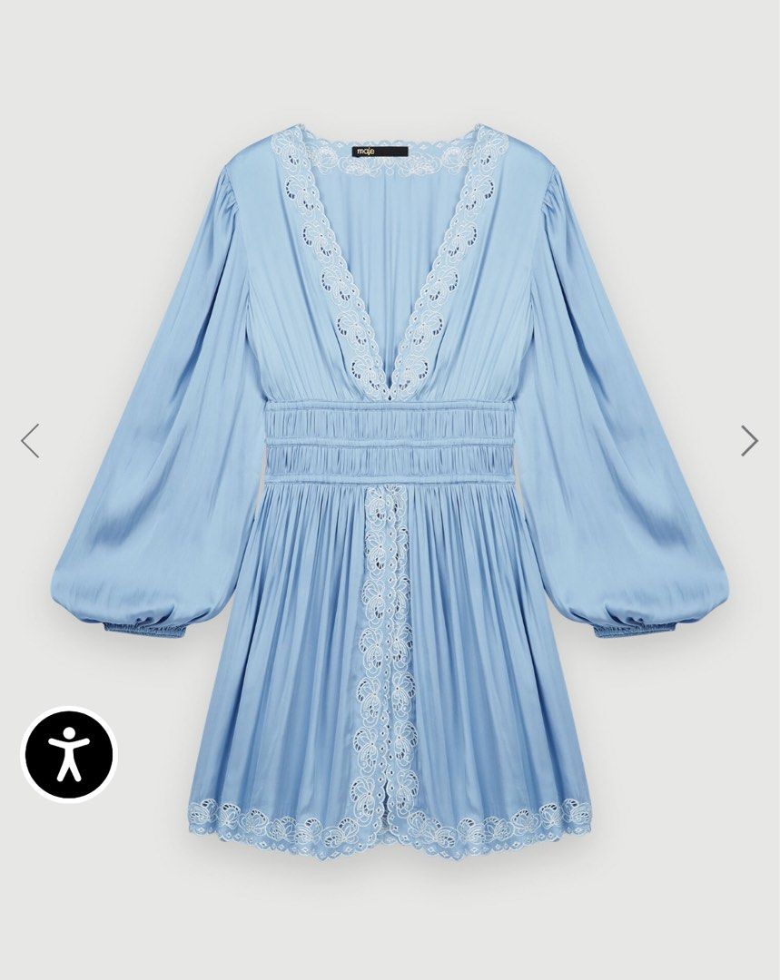 Maje Rianny Embroided Satin Dress in Sky Blue Alexandra Saint Mleux alexandrasaintmleux Lim Ji Yeon Park Yeonjin, Women's Fashion, Dresses & Sets, Dresses on Carousell Maje Rianny Embroided Satin Dress in Sky Blue Alexandra Saint Mleux alexandrasaintmleux Lim Ji Yeon Park Yeonjin, Women's Fashion, Dresses & Sets, Dresses on Carousell